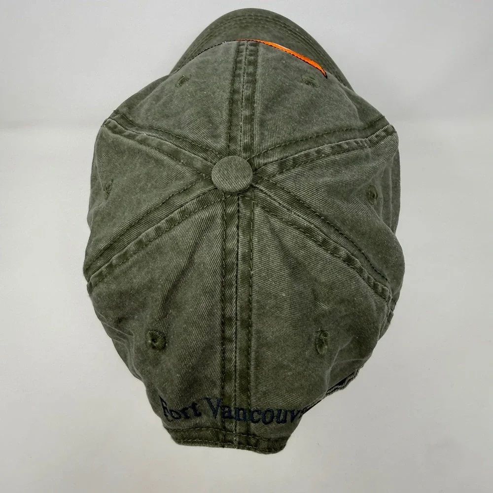 ECO Fort Vancouver Woodpecker Embroidered Olive Green Cotton Dad Hat Cap OSFA